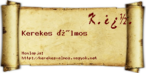 Kerekes Álmos névjegykártya